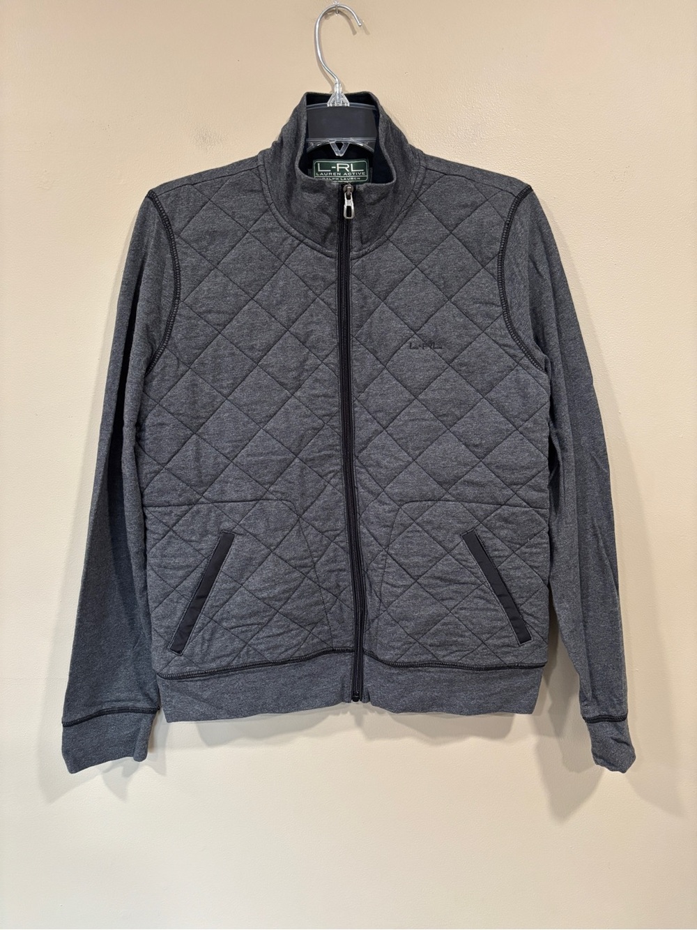 Lauren Ralph Lauren Active Quilted Jacket Women’s Gray Full Zip Size L